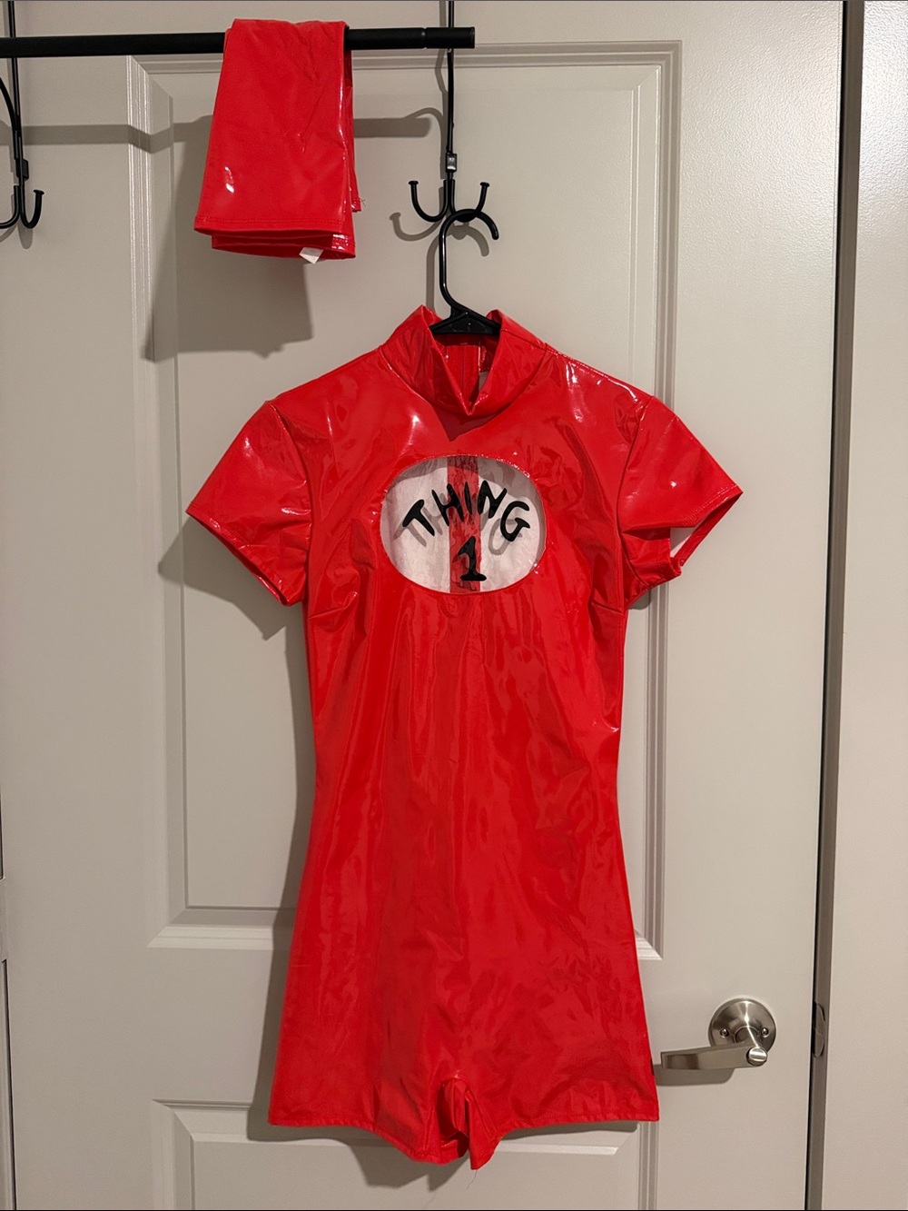 Forplay Shiny Red 'Thing 1' One-Piece Costume